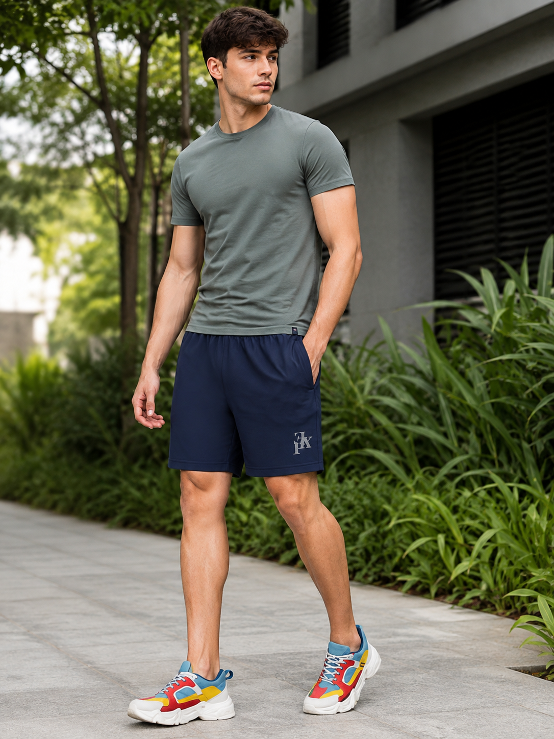 Men's Essential Athletic Shorts - Navy Blue